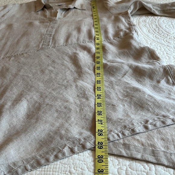 J. Jill Love Linen Women’s Small Lagenlook Asymmetrical V-Neck Tunic Top Relaxed - Picture 15 of 17